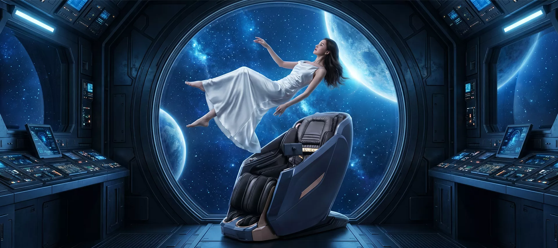 Massage chair product lineup background banner